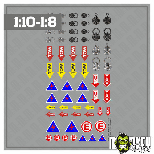 Set adesivi racing hood - 3d,